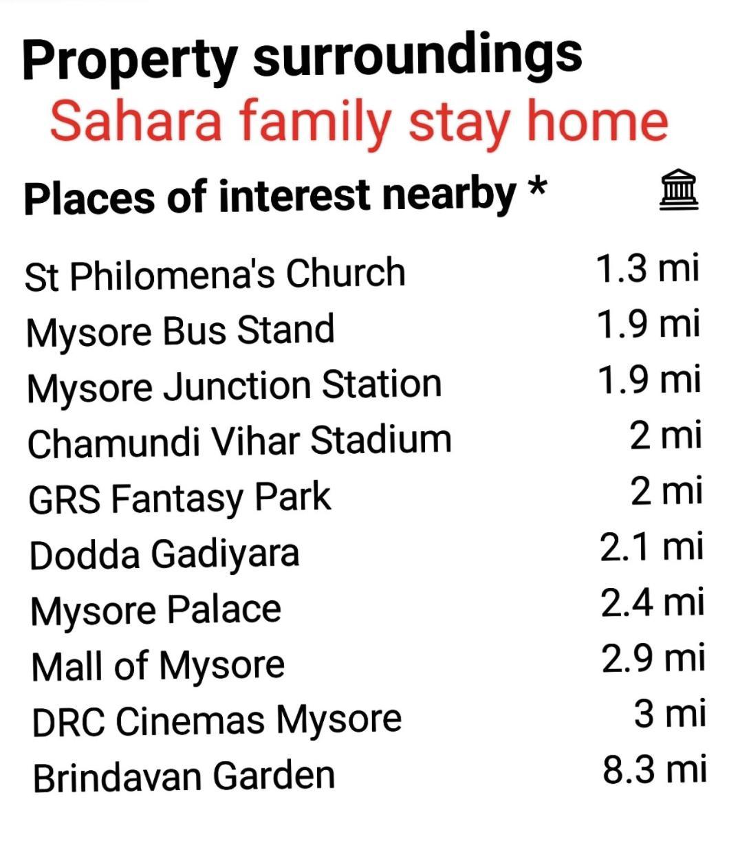 Sahara Family Homestay 마이소르 외부 사진